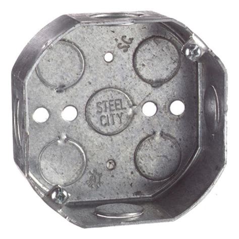 standard octagonal junction box|old work shallow octagon box.